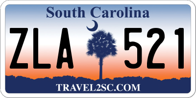 SC license plate ZLA521