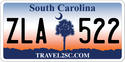 SC license plate ZLA522