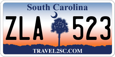 SC license plate ZLA523