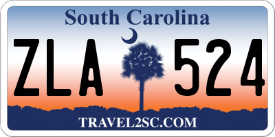 SC license plate ZLA524