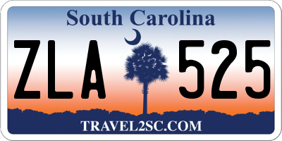 SC license plate ZLA525