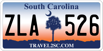SC license plate ZLA526
