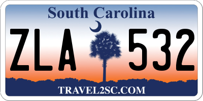 SC license plate ZLA532