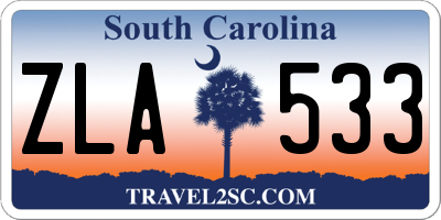 SC license plate ZLA533