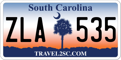 SC license plate ZLA535