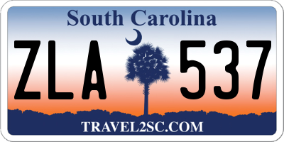 SC license plate ZLA537