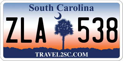 SC license plate ZLA538