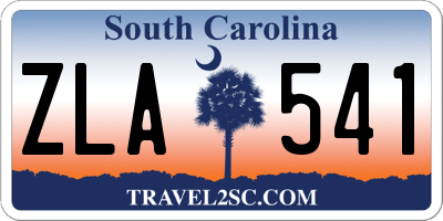 SC license plate ZLA541