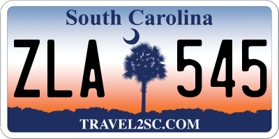 SC license plate ZLA545