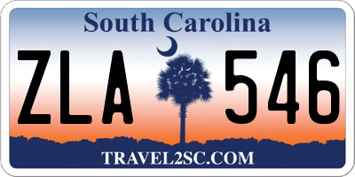 SC license plate ZLA546