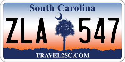 SC license plate ZLA547