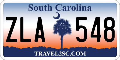 SC license plate ZLA548