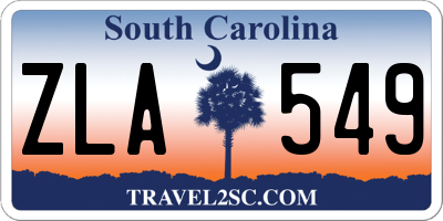 SC license plate ZLA549