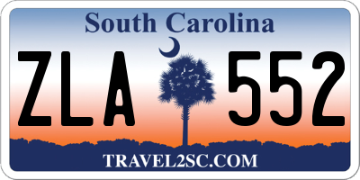 SC license plate ZLA552