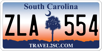 SC license plate ZLA554