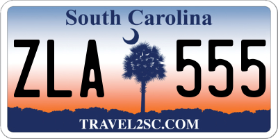 SC license plate ZLA555