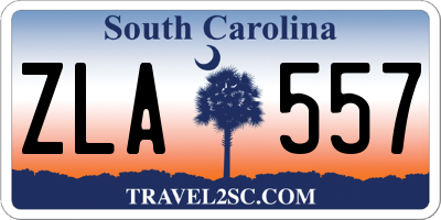 SC license plate ZLA557
