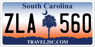 SC license plate ZLA560