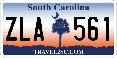 SC license plate ZLA561