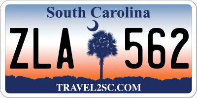 SC license plate ZLA562
