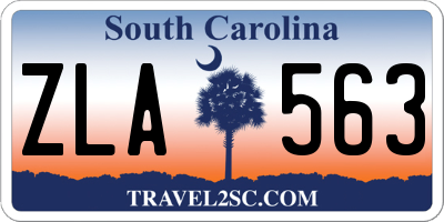 SC license plate ZLA563