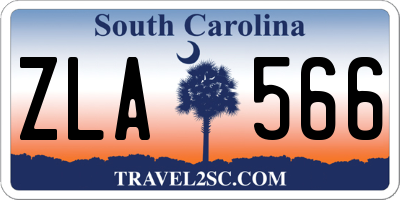 SC license plate ZLA566