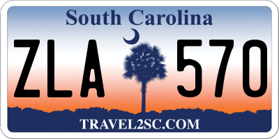 SC license plate ZLA570