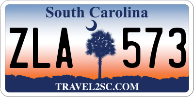 SC license plate ZLA573