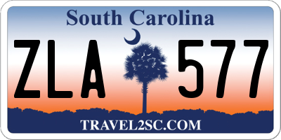 SC license plate ZLA577