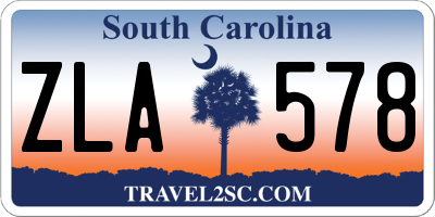 SC license plate ZLA578