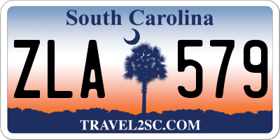 SC license plate ZLA579