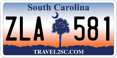 SC license plate ZLA581
