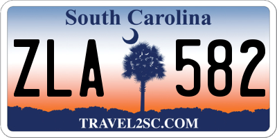 SC license plate ZLA582