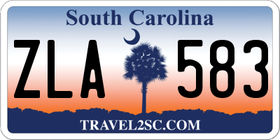 SC license plate ZLA583