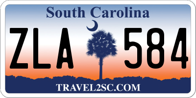 SC license plate ZLA584