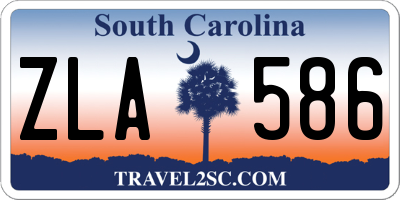 SC license plate ZLA586