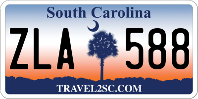 SC license plate ZLA588
