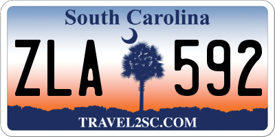 SC license plate ZLA592