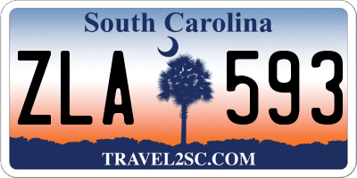 SC license plate ZLA593