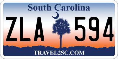 SC license plate ZLA594