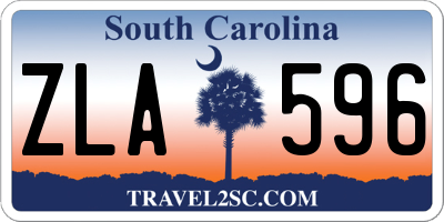 SC license plate ZLA596