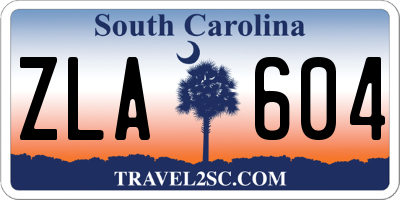 SC license plate ZLA604