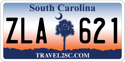 SC license plate ZLA621