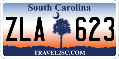 SC license plate ZLA623