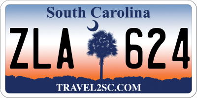 SC license plate ZLA624