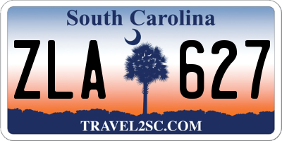 SC license plate ZLA627