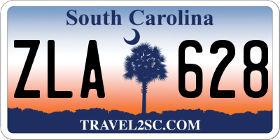 SC license plate ZLA628