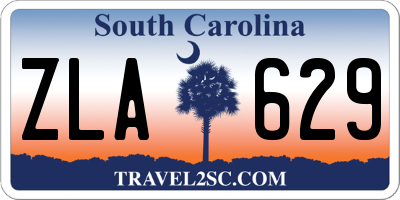 SC license plate ZLA629
