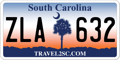 SC license plate ZLA632