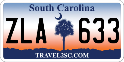 SC license plate ZLA633